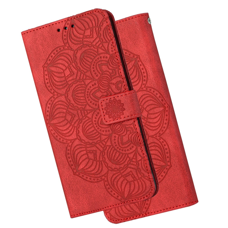 MANDALA Knižkové puzdro pre Xiaomi Redmi Note 9 - červené
