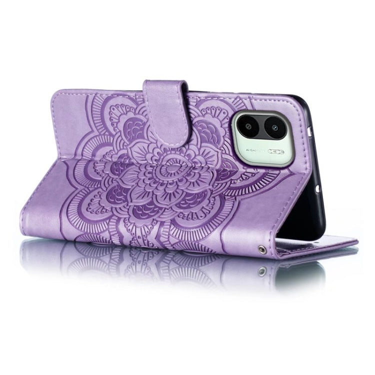 MANDALA Knižkové puzdro pre Xiaomi Redmi A1 / Redmi A2 - fialové