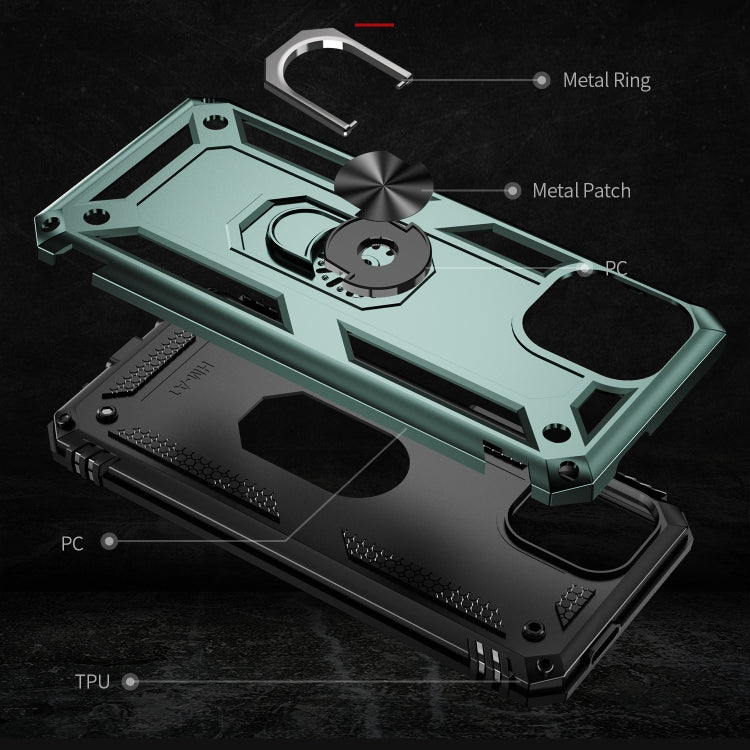 RING ARMOR Tvrdený kryt pre Xiaomi Redmi A1 / Redmi A2 - zelený