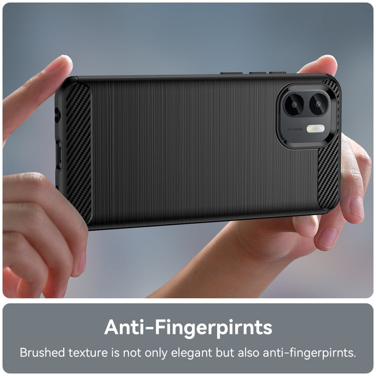 CARBON Zadný obal pre Xiaomi Redmi A1 / Redmi A2 - čierny