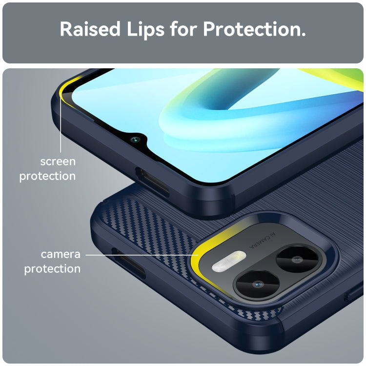 CARBON Zadný obal pre Xiaomi Redmi A1 / Redmi A2 - modrý