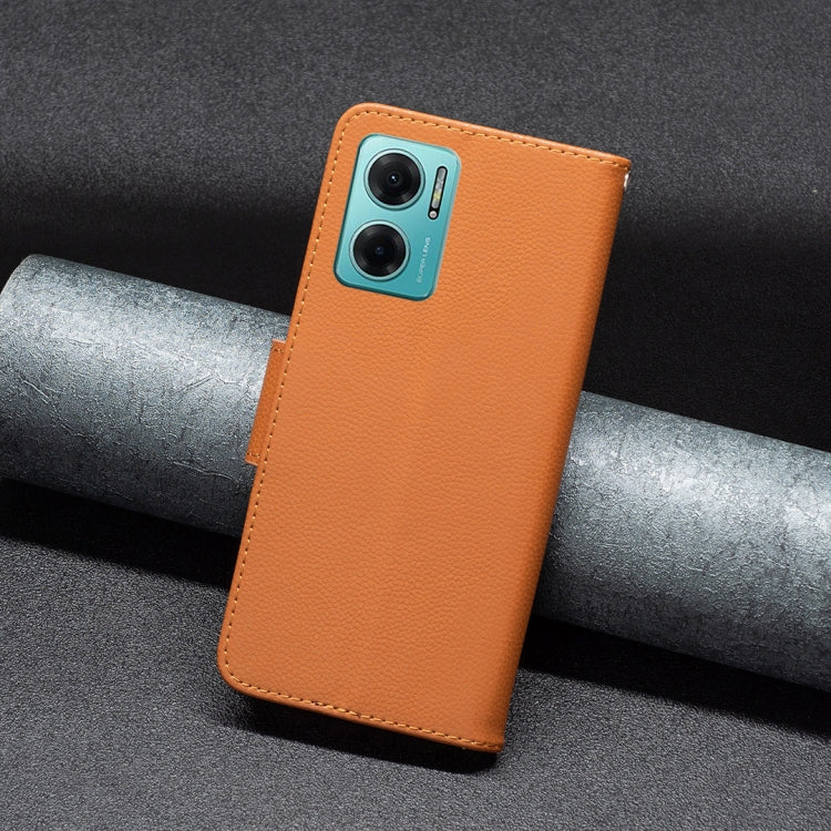 LAMBSKIN Knižkové puzdro pre Xiaomi Redmi 10 5G - tmavo hnedé