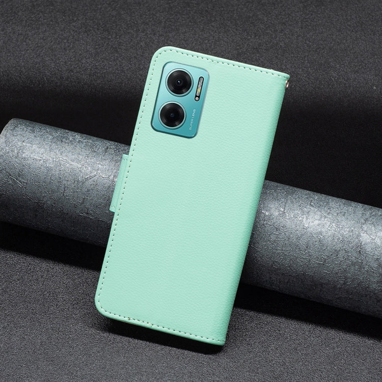 LAMBSKIN Knižkové puzdro pre Xiaomi Redmi 10 5G - mentolové
