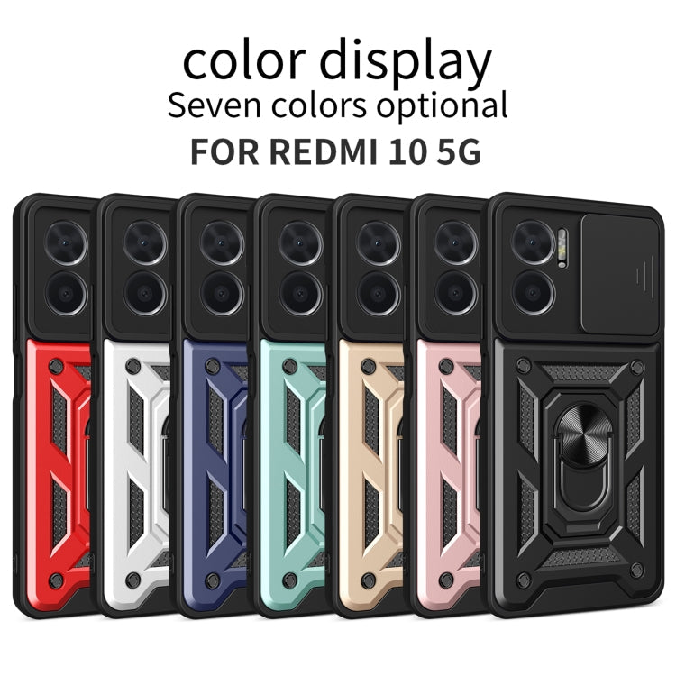 SLIDING ARMOR Tvrdený kryt pre Xiaomi Redmi 10 5G - čierny