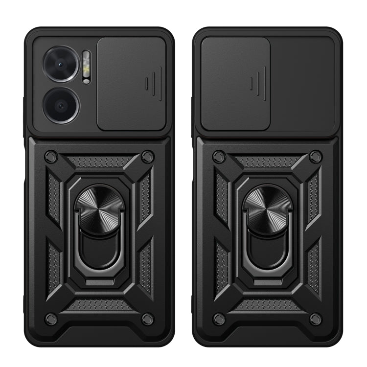 SLIDING ARMOR Tvrdený kryt pre Xiaomi Redmi 10 5G - čierny