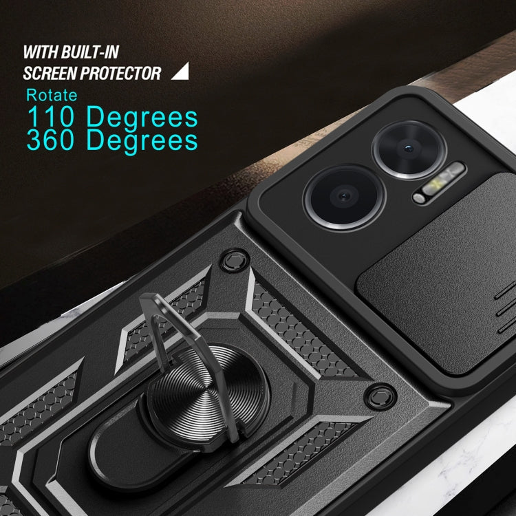 SLIDING ARMOR Tvrdený kryt pre Xiaomi Redmi 10 5G - čierny