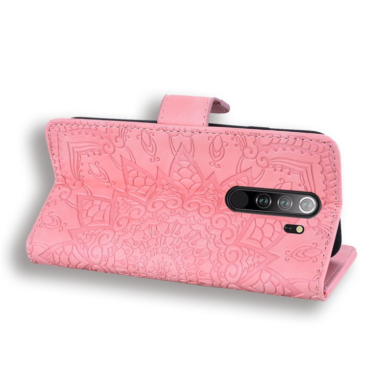 MANDALA Knižkové puzdro pre Xiaomi Redmi Note 8 Pro - ružové
