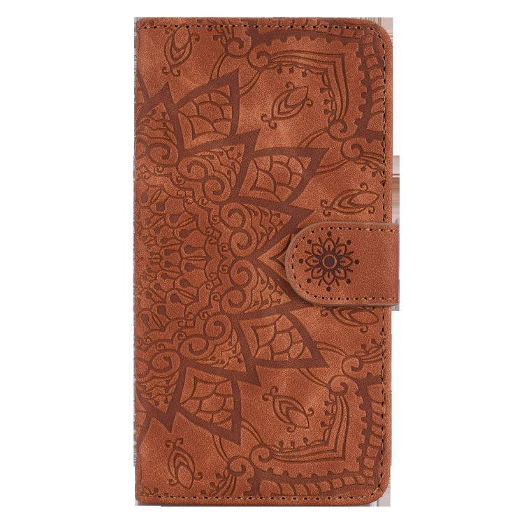 MANDALA Knižkové puzdro pre Xiaomi Redmi Note 8 Pro - hnedé