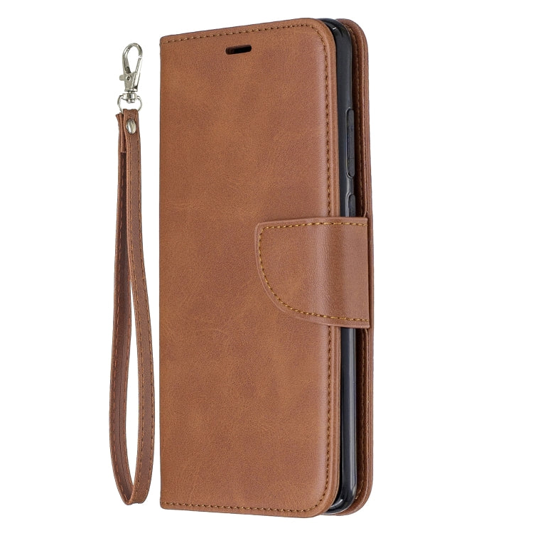 LAMBSKIN Knižkové puzdro pre Xiaomi Redmi Note 8 Pro - tmavo hnedé