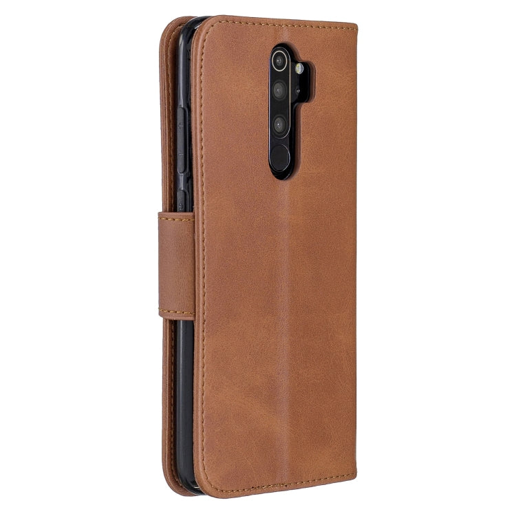 LAMBSKIN Knižkové puzdro pre Xiaomi Redmi Note 8 Pro - tmavo hnedé