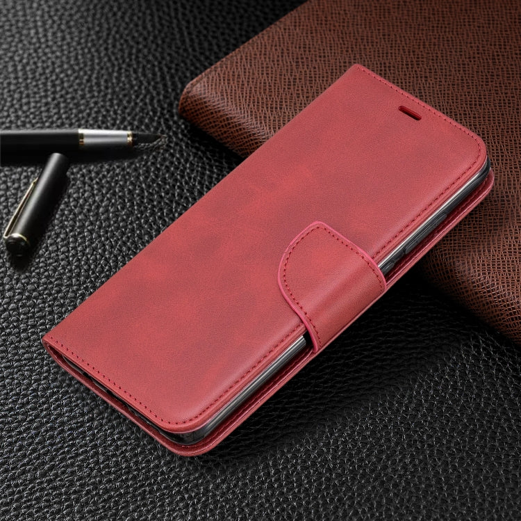 LAMBSKIN Knižkové puzdro pre Xiaomi Redmi Note 8 Pro - červené