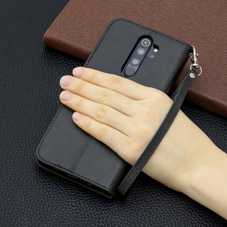 LAMBSKIN Knižkové puzdro pre Xiaomi Redmi Note 8 Pro - čierne