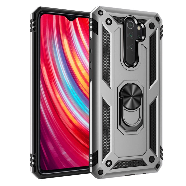 RING ARMOR Tvrdený kryt pre Xiaomi Redmi Note 8 Pro - sivý