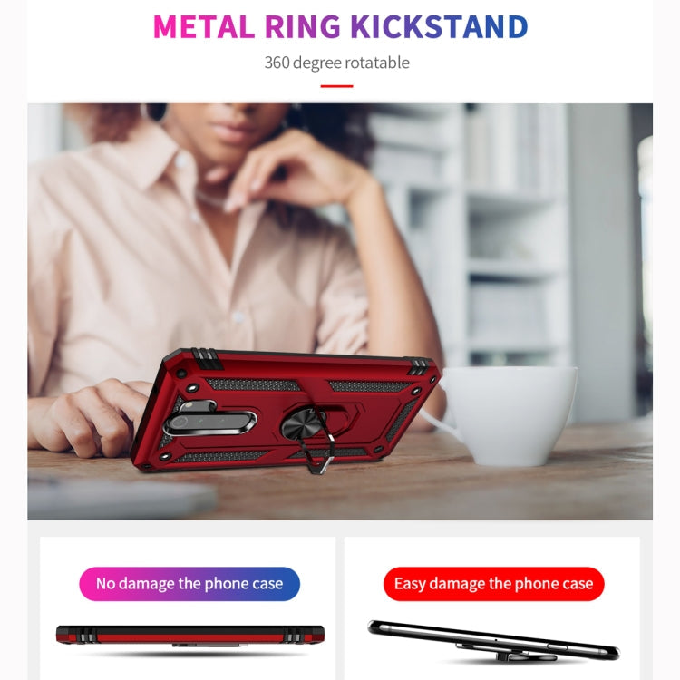 RING ARMOR Tvrdený kryt pre Xiaomi Redmi Note 8 Pro - sivý