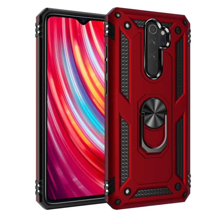RING ARMOR Tvrdený kryt pre Xiaomi Redmi Note 8 Pro - červený