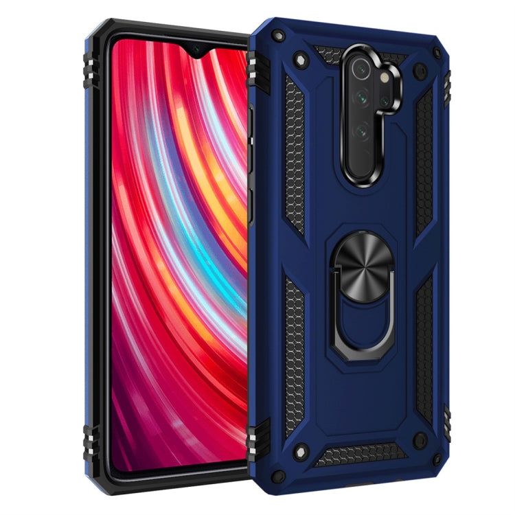 RING ARMOR Tvrdený kryt pre Xiaomi Redmi Note 8 Pro - modrý