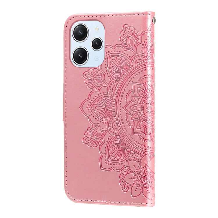 FLOWER Knižkové puzdro pre Xiaomi Redmi 12 - ružové