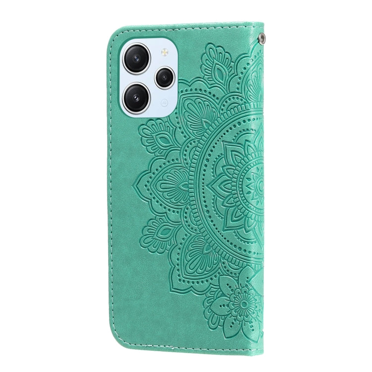 FLOWER Knižkové puzdro pre Xiaomi Redmi 12 - zelené