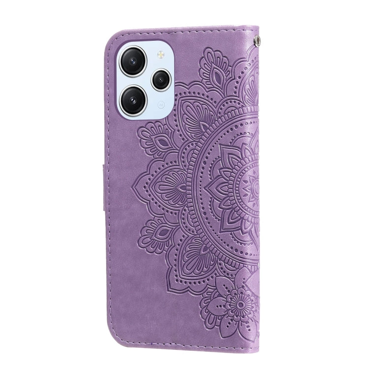 FLOWER Knižkové puzdro pre Xiaomi Redmi 12 - fialové