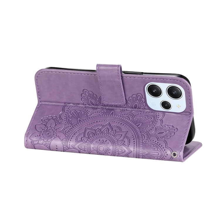 FLOWER Knižkové puzdro pre Xiaomi Redmi 12 - fialové