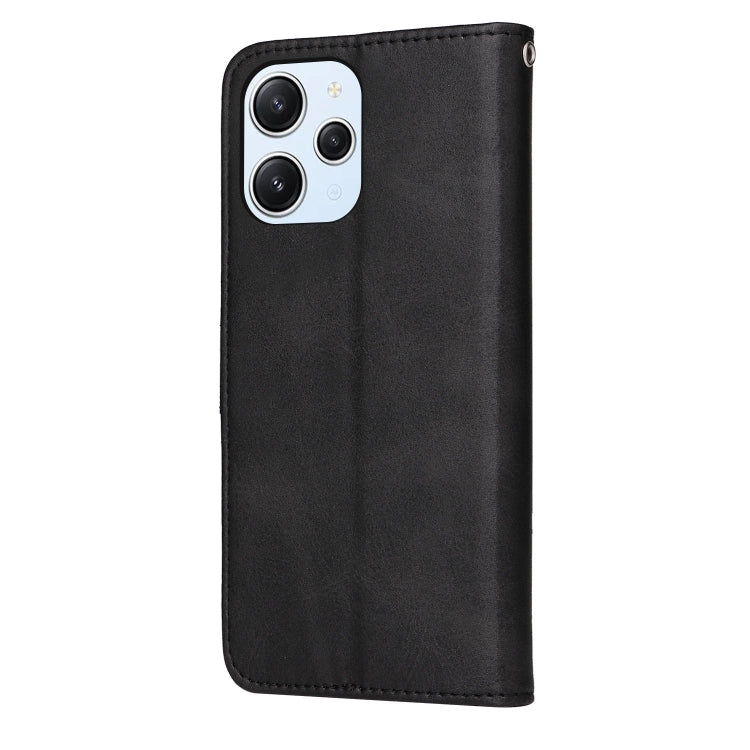 CALF Knižkové puzdro pre Xiaomi Redmi 12 - čierne