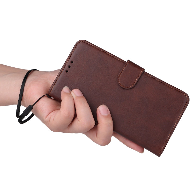 CALF Knižkové puzdro pre Xiaomi Redmi 12 - tmavo hnedé