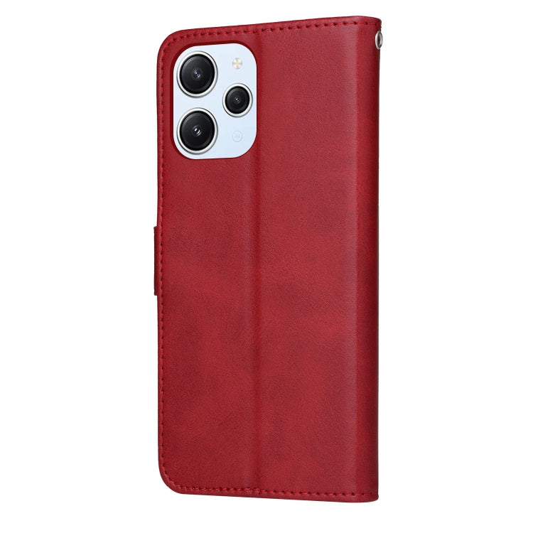 CALF Knižkové puzdro pre Xiaomi Redmi 12 - červené