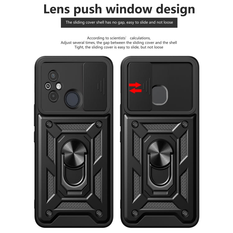 SLIDING ARMOR Tvrdený kryt pre Xiaomi Redmi 12 - čierny