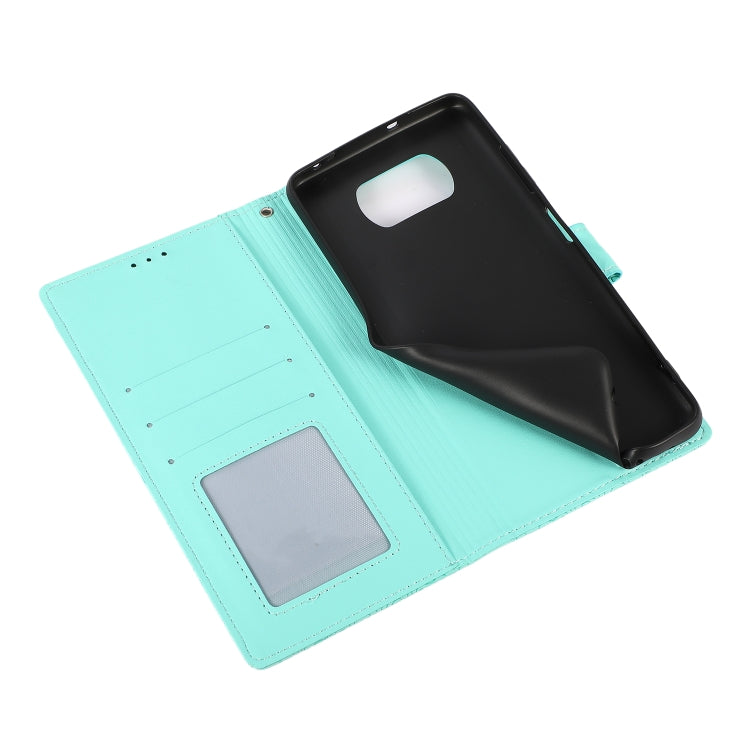 FLOWER Knižkové puzdro pre Xiaomi Poco X3 NFC / X3 Pro - zelené