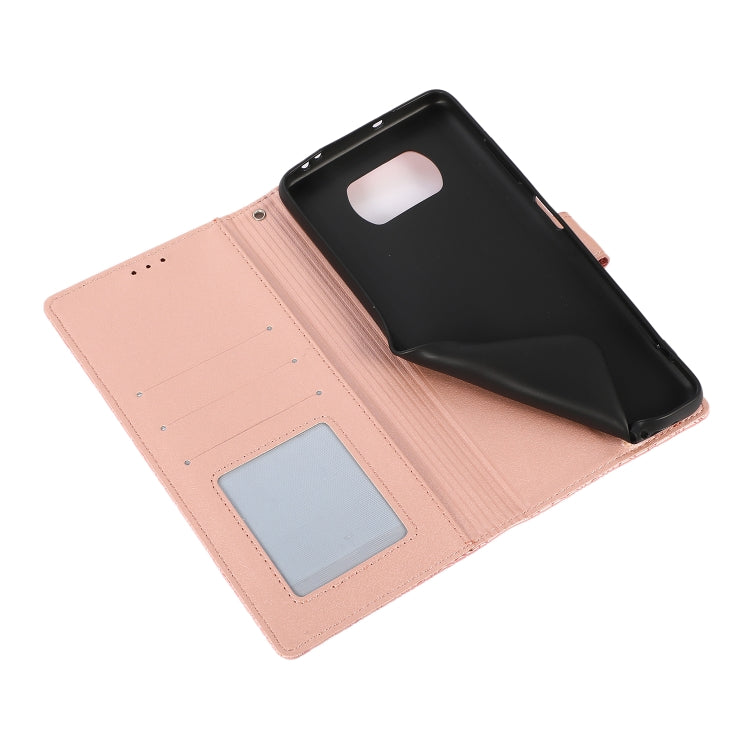 FLOWER Knižkové puzdro pre Xiaomi Poco X3 NFC / X3 Pro - ružové