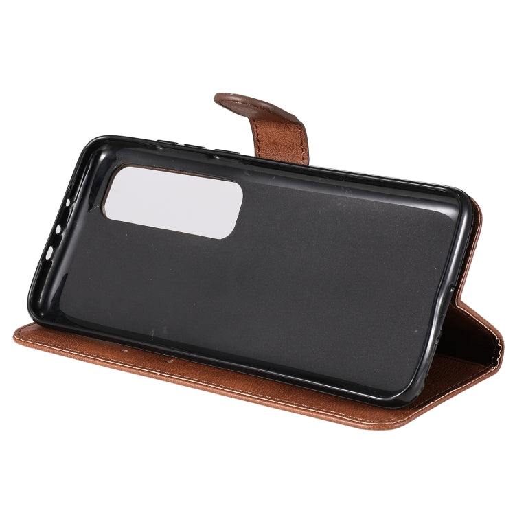 SOLID Knižkové puzdro pre Xiaomi Poco X3 NFC / X3 Pro - tmavo hnedé