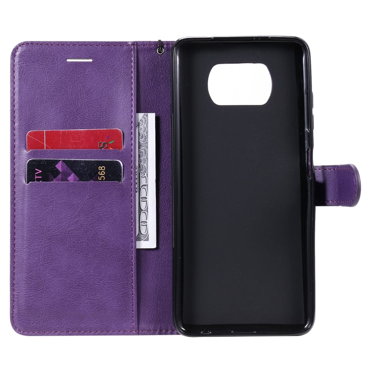 SOLID Knižkové puzdro pre Xiaomi Poco X3 NFC / X3 Pro - fialové