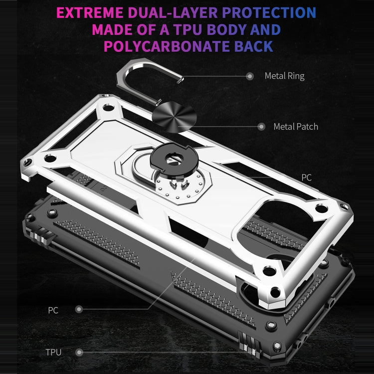 RING ARMOR Tvrdený kryt pre Xiaomi Poco X3 NFC / X3 Pro - sivý