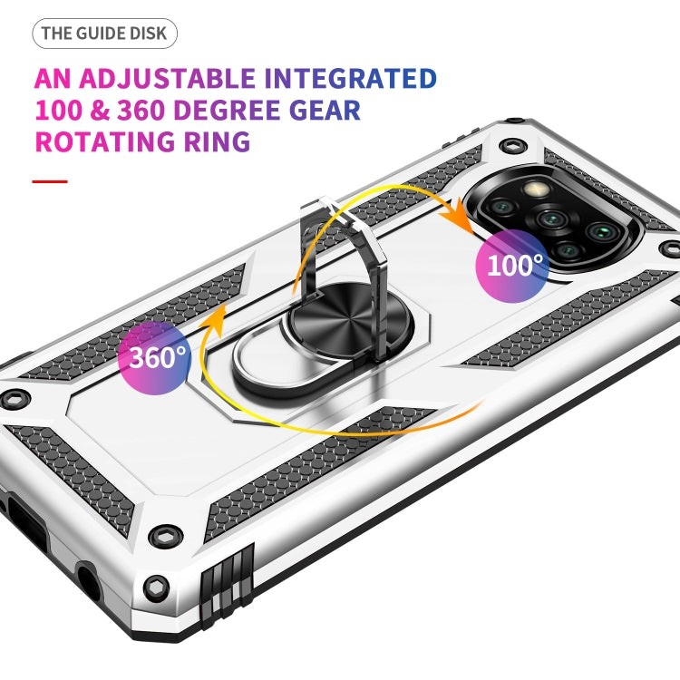 RING ARMOR Tvrdený kryt pre Xiaomi Poco X3 NFC / X3 Pro - sivý