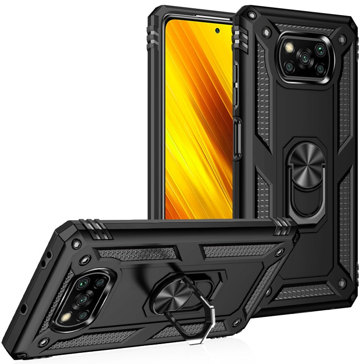 RING ARMOR Tvrdený kryt pre Xiaomi Poco X3 NFC / X3 Pro - čierny