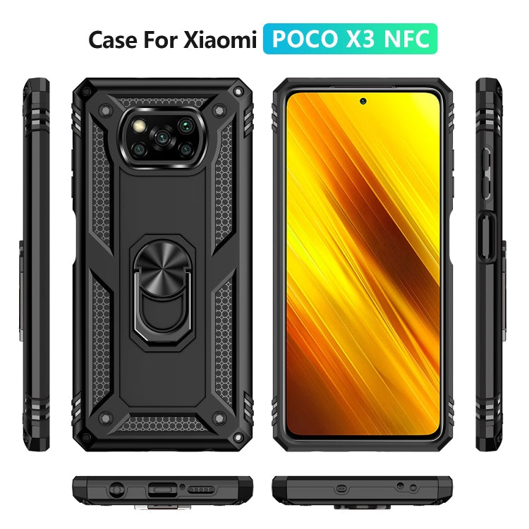 RING ARMOR Tvrdený kryt pre Xiaomi Poco X3 NFC / X3 Pro - čierny