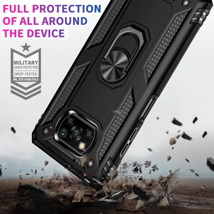 RING ARMOR Tvrdený kryt pre Xiaomi Poco X3 NFC / X3 Pro - čierny