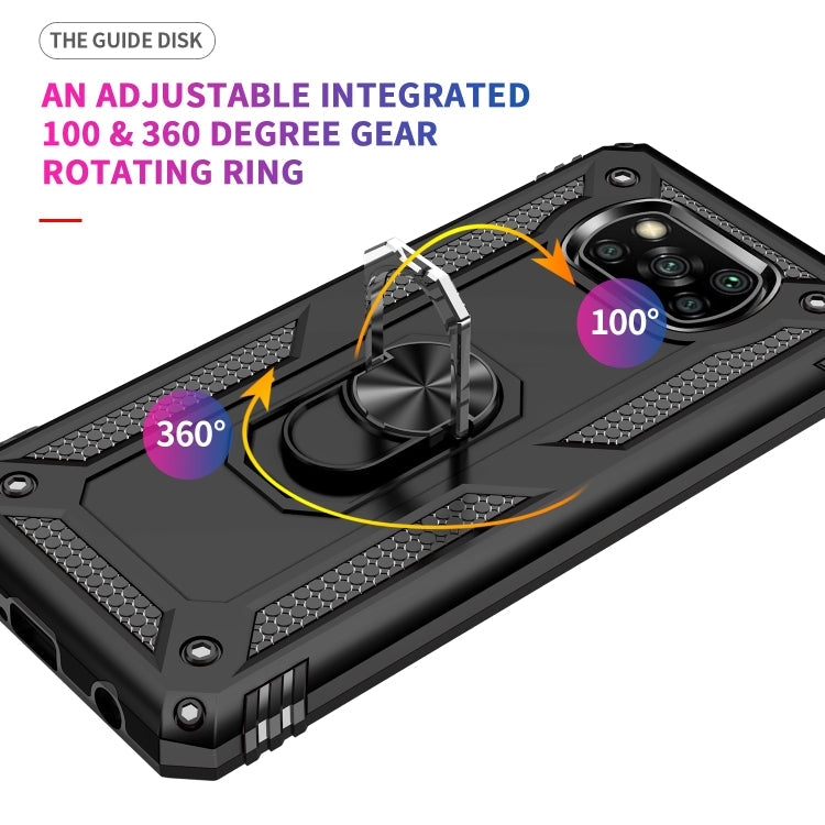 RING ARMOR Tvrdený kryt pre Xiaomi Poco X3 NFC / X3 Pro - čierny