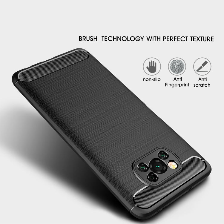 CARBON Zadný obal pre Xiaomi Poco X3 NFC / X3 Pro - čierny