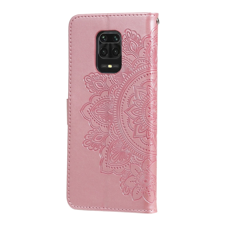 FLOWER Knižkové puzdro pre Xiaomi Redmi Note 9S / Note 9 Pro - ružové