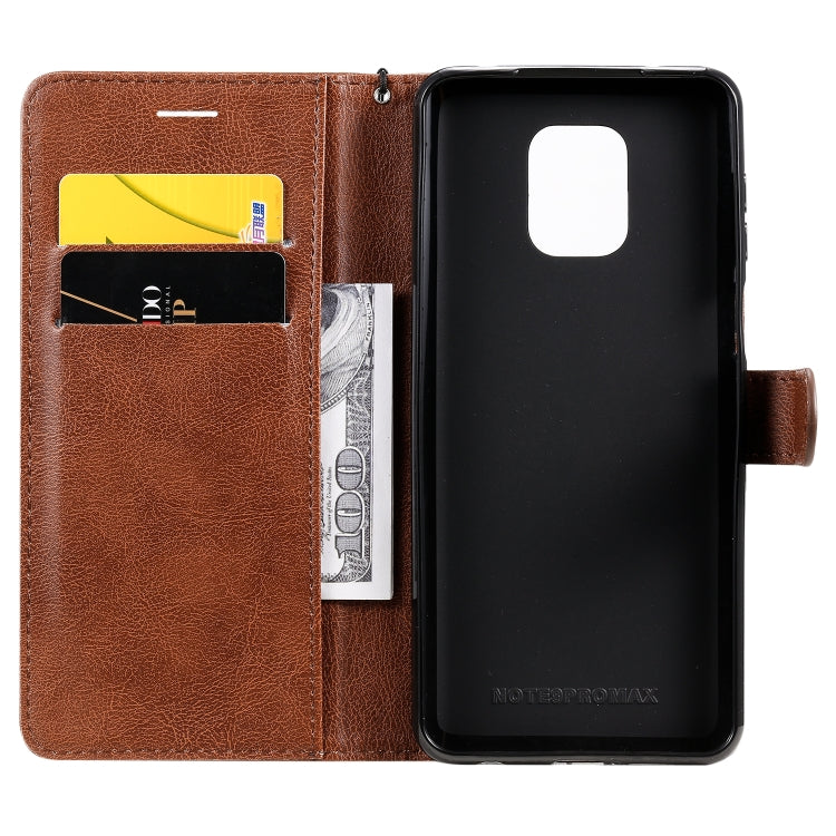 SOLID Knižkové puzdro pre Xiaomi Redmi Note 9S / Note 9 Pro - tmavo hnedé
