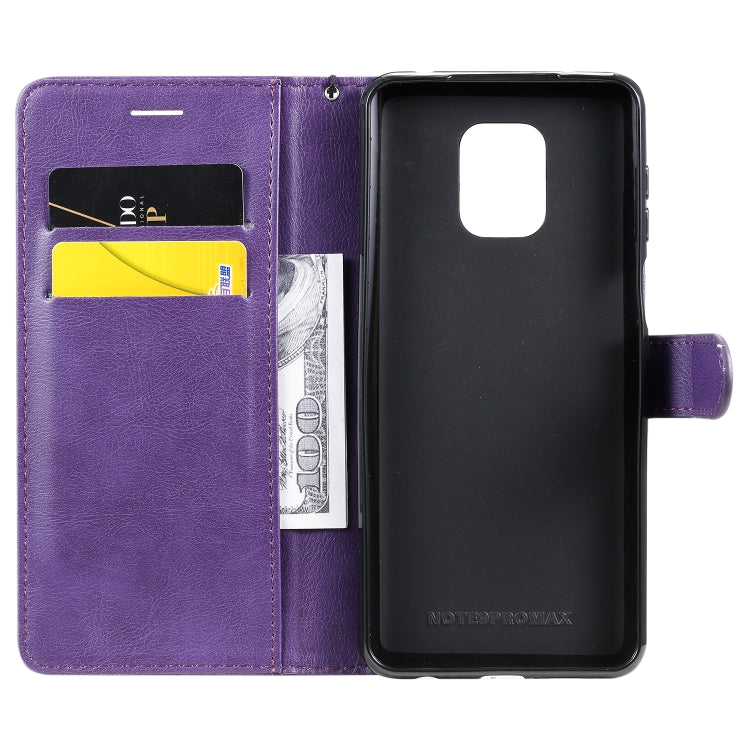 SOLID Knižkové puzdro pre Xiaomi Redmi Note 9S / Note 9 Pro - fialové