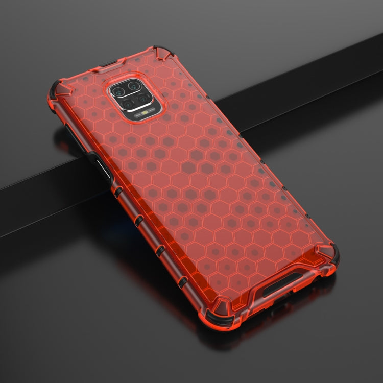 HONEYCOMB Tvrdený kryt pre Xiaomi Redmi Note 9S / Note 9 Pro - červený