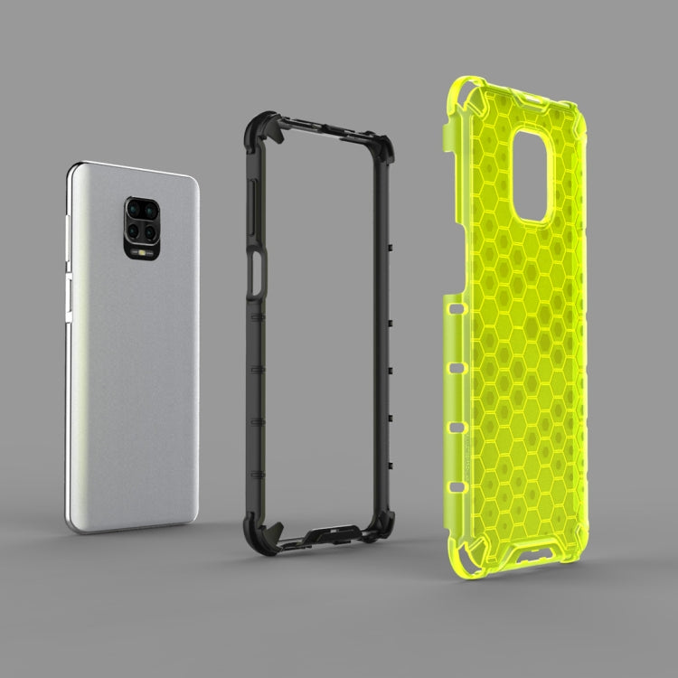 HONEYCOMB Tvrdený kryt pre Xiaomi Redmi Note 9S / Note 9 Pro - červený