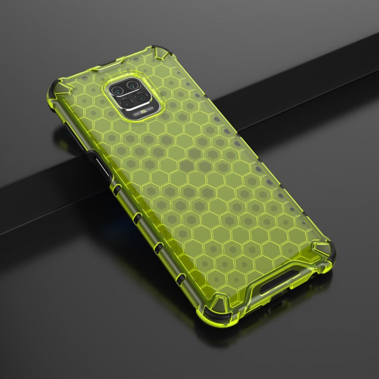 HONEYCOMB Tvrdený kryt pre Xiaomi Redmi Note 9S / Note 9 Pro - zelený