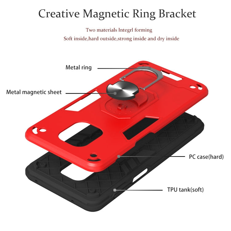 RING ARMOR Tvrdený kryt pre Xiaomi Redmi Note 9S / Note 9 Pro - tmavo modrý