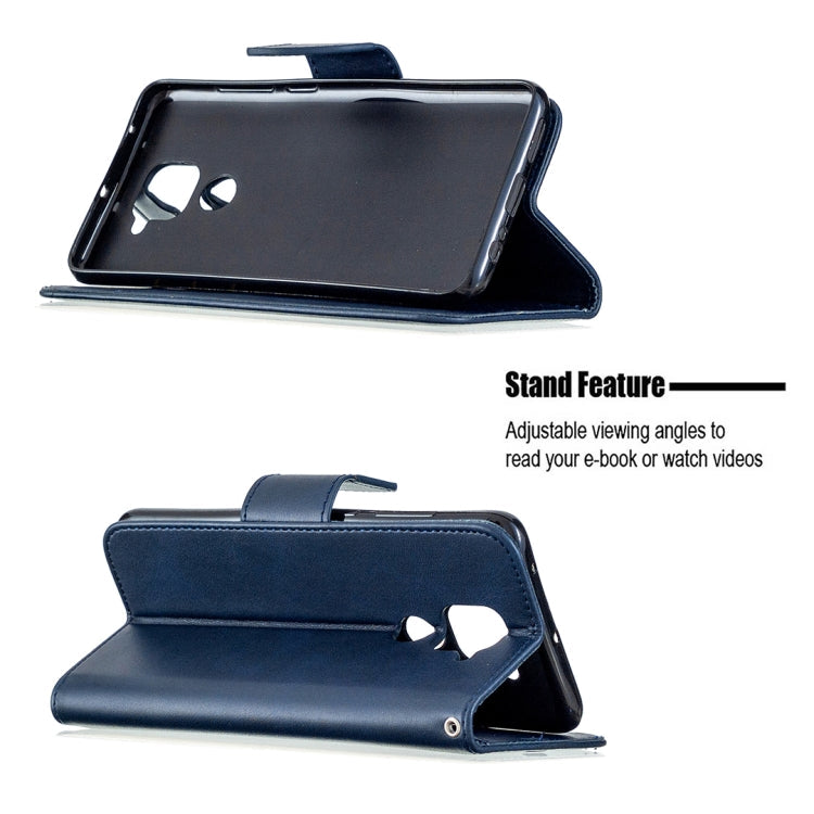 LAMBSKIN Knižkové puzdro pre Xiaomi Redmi Note 9 - modré