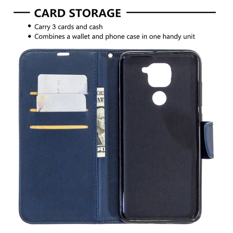 LAMBSKIN Knižkové puzdro pre Xiaomi Redmi Note 9 - modré