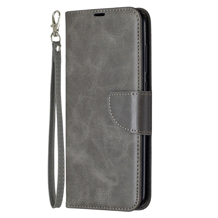 LAMBSKIN Knižkové puzdro pre Xiaomi Redmi Note 9 - sivé
