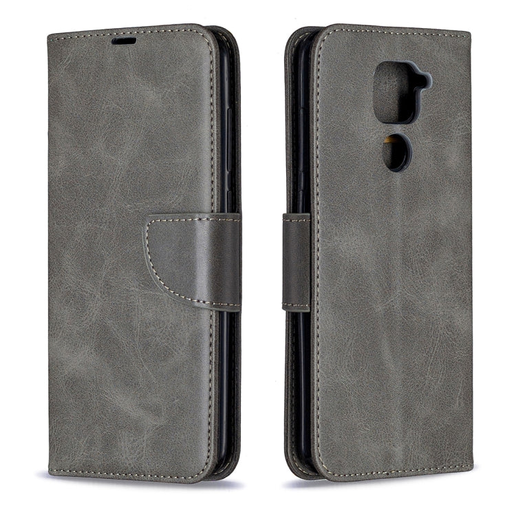 LAMBSKIN Knižkové puzdro pre Xiaomi Redmi Note 9 - sivé